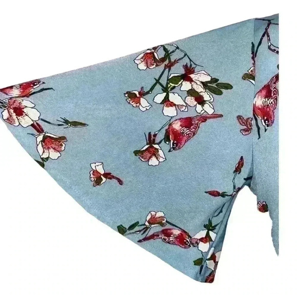 PrettyLittleThing Dusty Blue Floral Pleated Midi Dress-NWOT - Picture 8 of 9